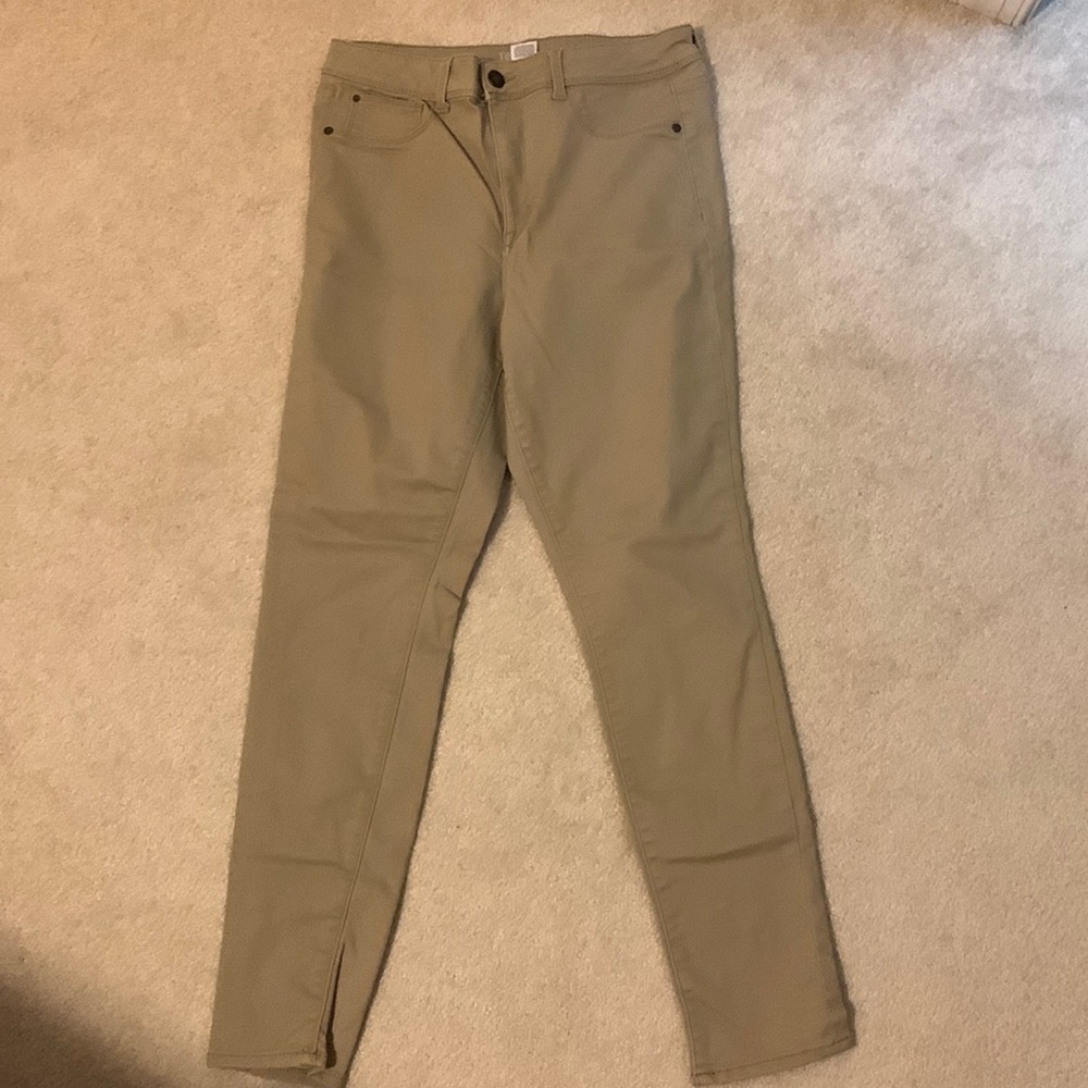 Khaki/tan jeggings size 12